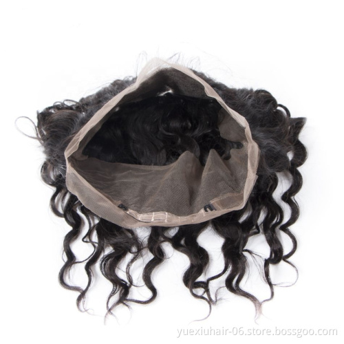 2019 New Arrival Lace Closure 360 Frontal Human Hair Cuticle Aligned Water Wave Swiss Lace Frontal
